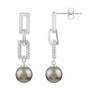 Black Tahitian Pearl Dangle Earrings 11142 0576 a main