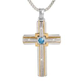 Birthstone Salvation Mens Pendant 6007 001 8 12