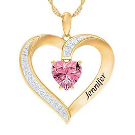 Personalized Birthstone Heart Pendant 5447 001 8 10
