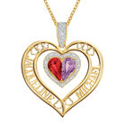 Joined in Love Birthstone Diamond Heart Pendant 10274 0016 a main