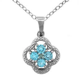 Sky Blue Topaz Diamond Cluster Pendant Earring Set 11142 0352 a main