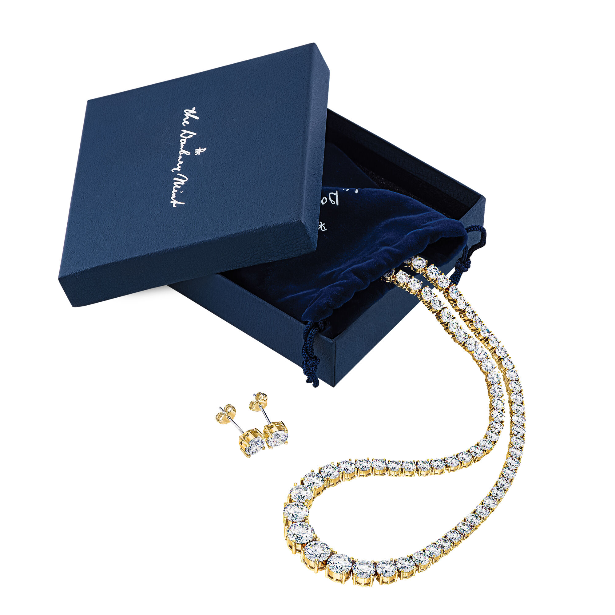 The Classic Tennis Necklace with Earrings 10941 0019 g gift pouchbox