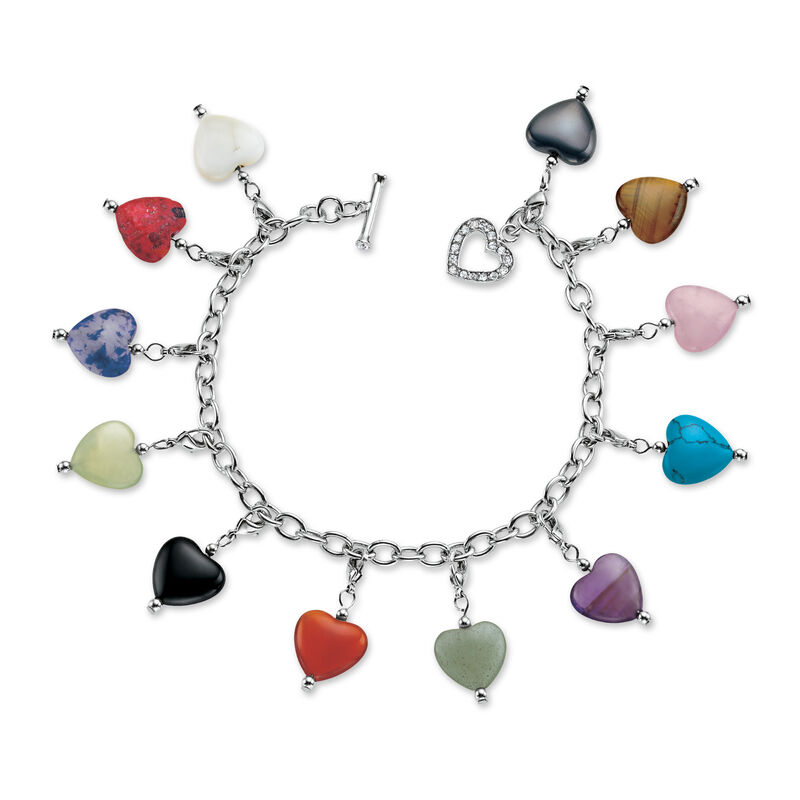 Twelve Hearts Bracelet Earring Set 3210 0083 b bracelet