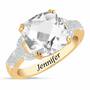 Birthstone & Diamond Ring, Birthstone Diamond Ring 1159 001 5 4