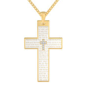 Lords Prayer Diamond Cross Pendant 10351 0012 a main
