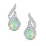 Genuine Birthstone & Diamond Earrings, Genuine Birthstone and Diamond Earrings 11573 0020 j october