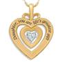 Daughter You Are Lifes Greatest Gift Topaz  Diamond Pendant 5595 001 8 2