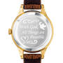 With God All Things are Possible Personalized Womens Watch 10175 0016 c back