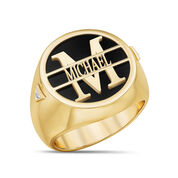 Personalized Onyx Signet Ring 11220 0019 a main