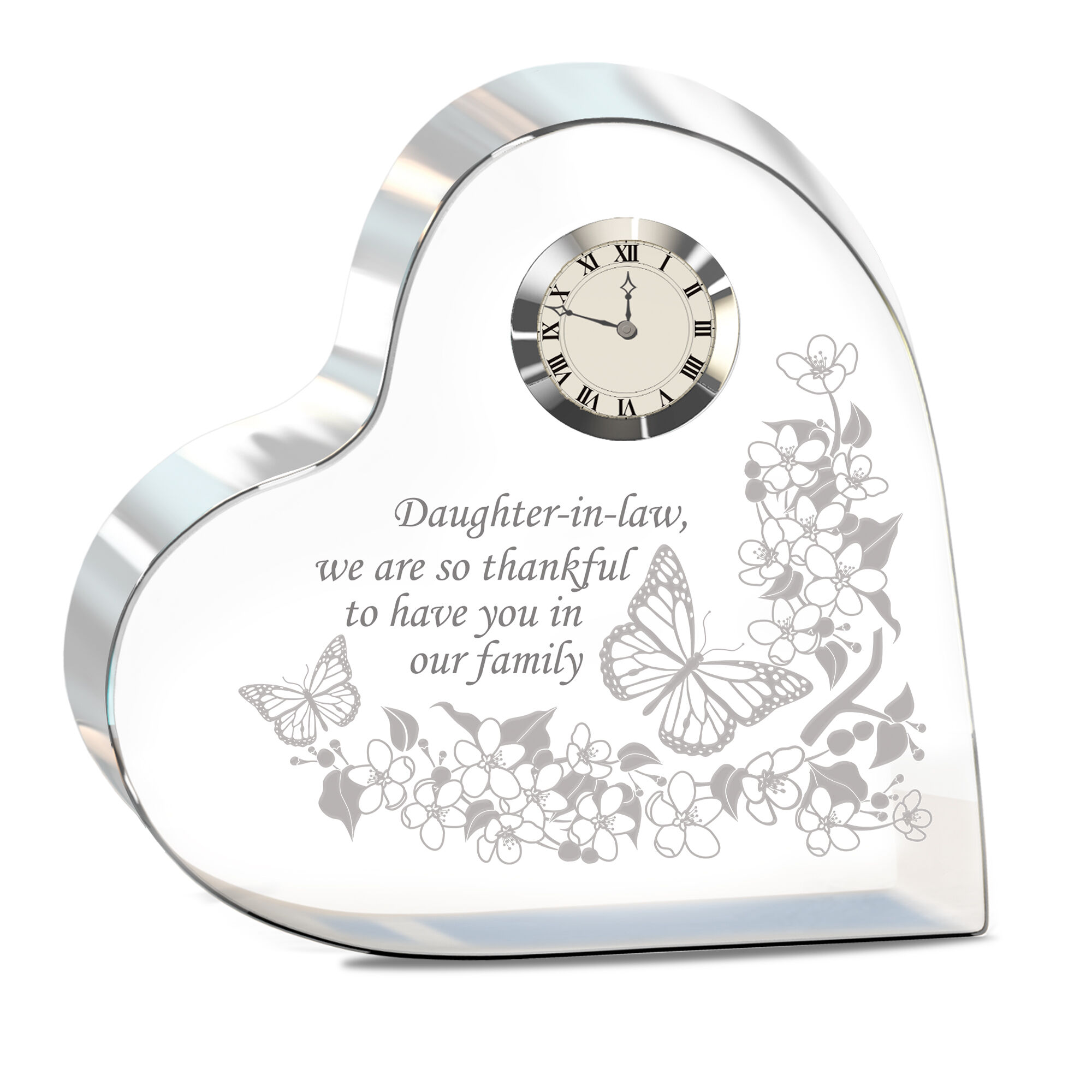 My Daughter in Law We Are So Thankful Crystal Desk Clock 10222 0019 a main