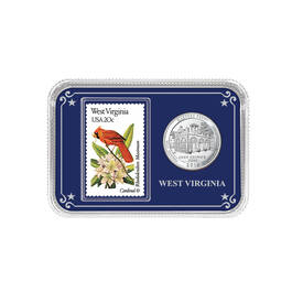 America the Beautiful State Coin and Stamp Collection 11503 0025 a showpackWV