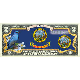 State Bird and Flower Enhanced $2 Bill Collection 11346 0018 a Idaho