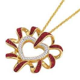 Birthstone Beauty Diamond Heart Pendant 2627 001 7 13