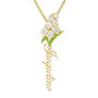 Personalized Birth Month Flower Pendant 11904 0012 e may