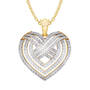 The Golden Kiss Heart Pendant with FREE Matching Earrings 10684 0010 c pendant