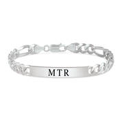 The Personalized Silver Figaro Bracelet 11784 0017 a main