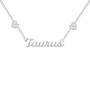 Sterling Silver Zodiac Necklace, Celestial Signs Zodiac Necklace 6807 0010 b taurus