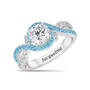 True Beauty Birthstone & Diamonisse Ring, Personalized True Beauty Birthstone Diamonisse Ring 11316 0014 c march