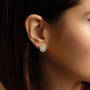 1kt Gold Halo Earrings, 1kt Gold Halo Earrings 12201 0036 i model