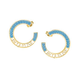 Custom Birthstone Hoops 11963 0010 l december