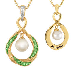 Personalized Pearl Birthstone Pendant 6901 0023 h august