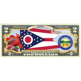 State Bird and Flower Enhanced $2 Bill Collection 11346 0018 a Ohio