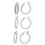 Silver Hoop Earring Set by Helen Andrews, Three Hoop Earring Set 11142 0113 b alt