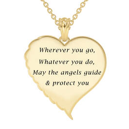 Angels are With You Diamond Heart Pendant 10424 0015 c back