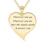 Angels Are With You Diamond Heart Pendant, Angels are With You Diamond Heart Pendant 10424 0015 c back