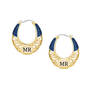 Birthstone Initial Hoops 11897 0011 i september