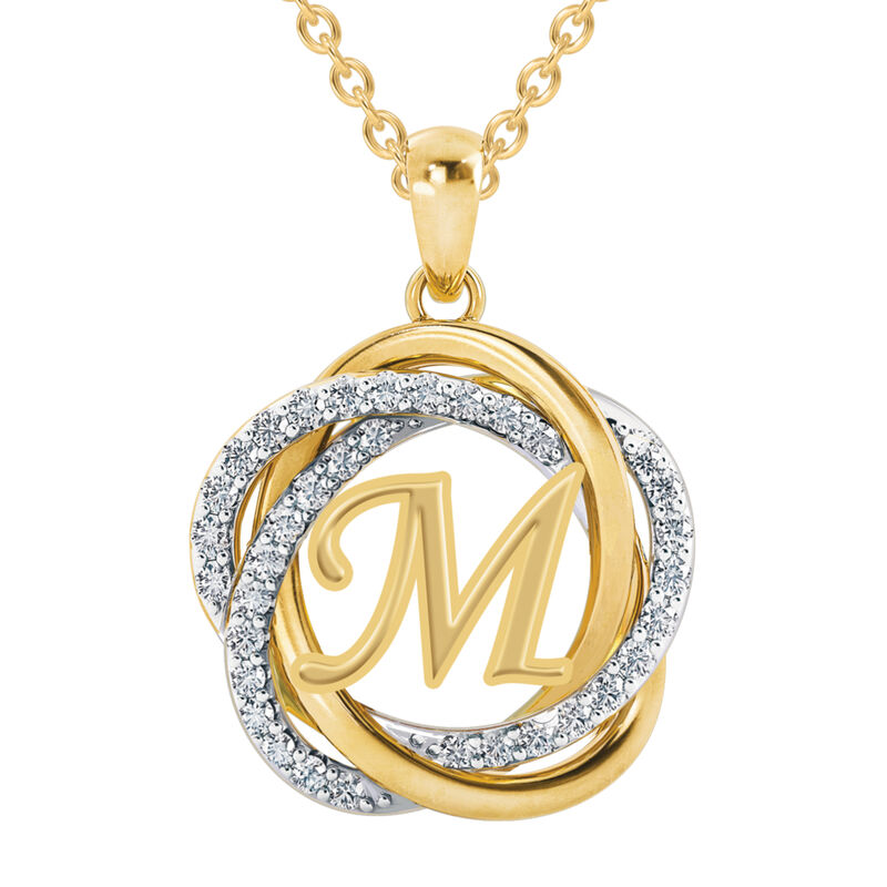 Personalized Love Knot Pendant 10477 0011 e initial