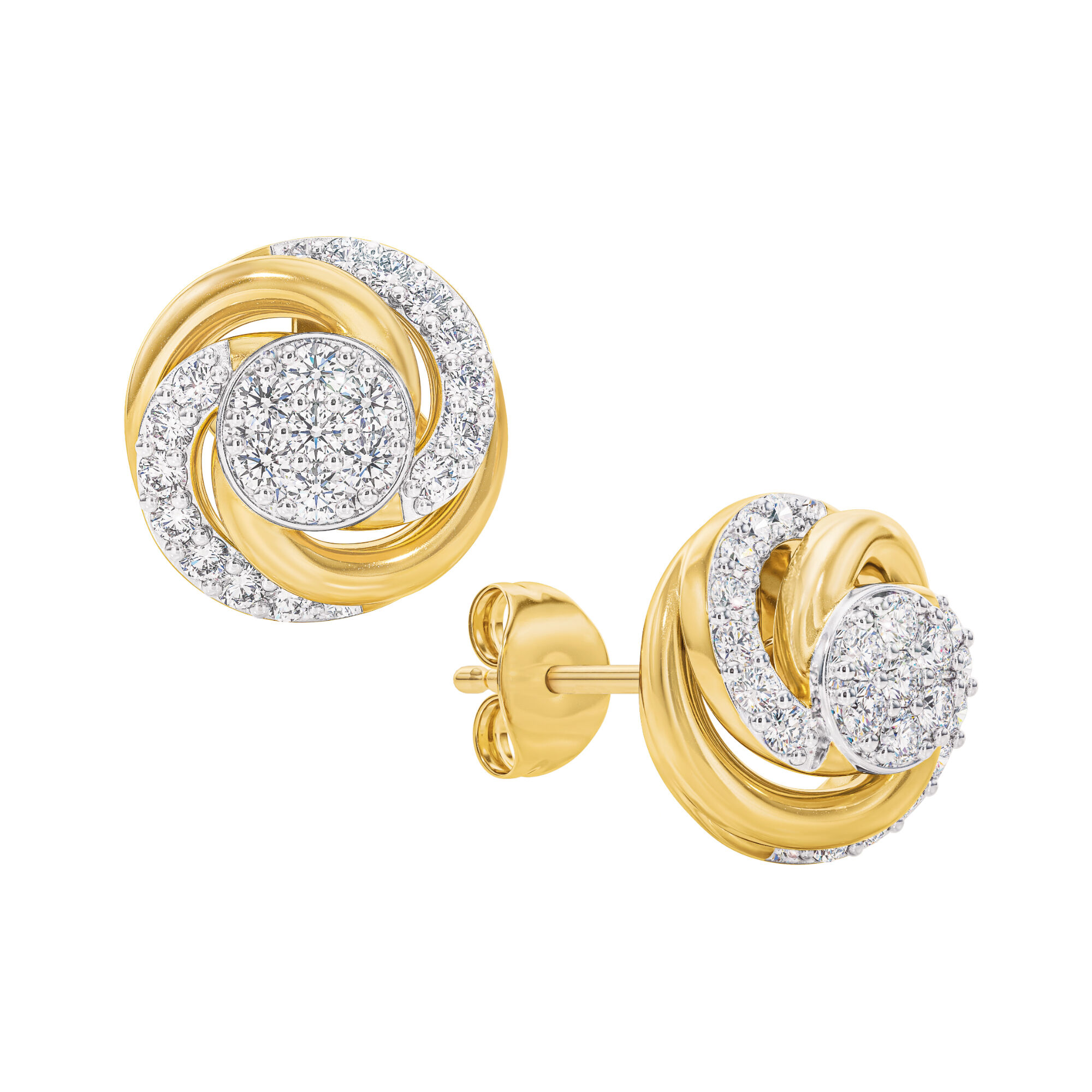 Wrapped in Romance Love Knot Diamond Earrings