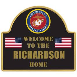 The Personalized US Military Welcome Sign 6099 001 7 3