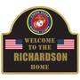 The Personalized US Military Welcome Sign 6099 001 7 3