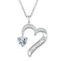 Diamond and Birthstone Heart Pendant 12169 0010 d april