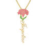 Personalized Birth Month Flower Pendant 11904 0012 a main