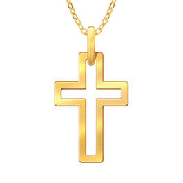 9kt Gold Cross Pendant 11622 0120 a main