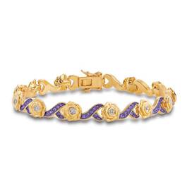 A Dozen Roses Birthstone  Diamond Bracelet 6684 001 8 11
