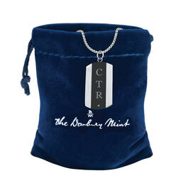 Black Steel Diamond Dog Tag 4190 0069 g gift pouch