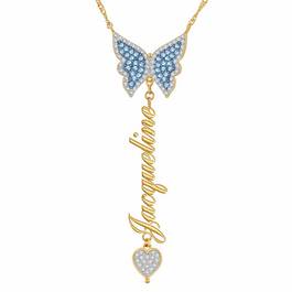 Personalized Birthstone Butterfly Necklace 6727 001 7 3