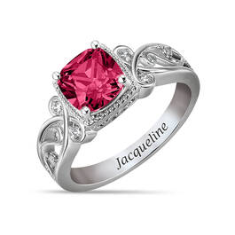 Personalized Vintage Elegance Birthstone Ring 12122 0016 g july