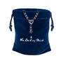 Majestic Black Pearl Initial Necklace, Black Pearl Initial Necklace 11565 0012 g gift pouch