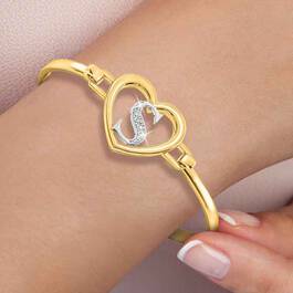 Simply Elegant Diamond Initial Bangle 6403 001 8 2