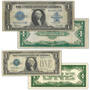 1920s one dollar silver coin and currency set DCS d Notes