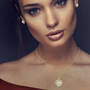 Perfectly Paired Heart Pendant with earrings 10380 0017 m model