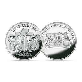 Super Bowl Flip Coin Silver Plated Collection 11732 0184 a Colts41