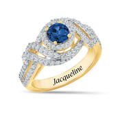 Personalized Genuine Birthstone Swirl Ring 10904 0014 i september