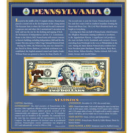 The United States Enhanced Two Dollar Bill Collection 6448 0031 a Pennsylvania