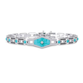 Western Wonder Diamond Turquoise Bracelet 10576 0011 a main