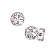 Diamond Cut Sterling Silver Stud Earrings 11608 0011 a main